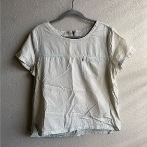 Levi's White Washed Denim Blouse